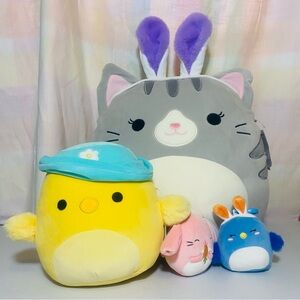 Squishmallows Easter Tally Cat Triston Chick Bebe Bird And Bop Bunny